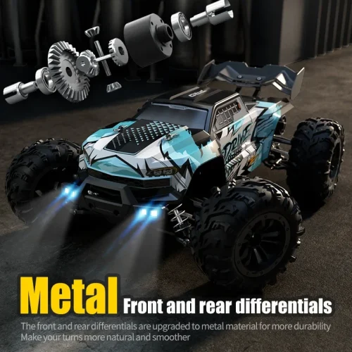 1:16 75KM/H 4WD RC Car with LED Remote Control Cars High Speed
