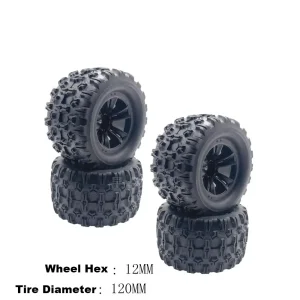 MJX Hyper Go 10208 1015A tires for Little Monster Truck Replacement Parts Kit Rc Model Car Buggy 1