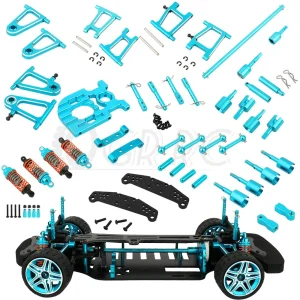 Tamiya TT01 Full Set Metal Upgrade Parts Kit Drive Shaft CVD Suspension Arm Diff Cup Steering Assembly for TT01 1/10 RC Car 1