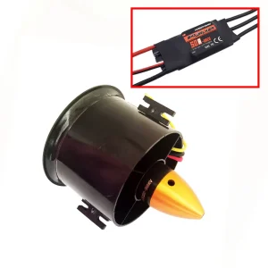 Clear stock 70mm 6 blade duct fan EDF, with 3000KV motor brushless, with 50A esc, for RC aircraft model parts 1