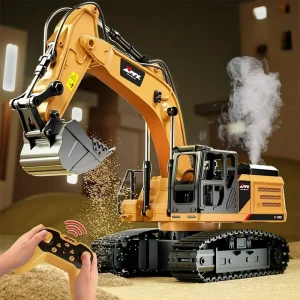 RC Excavator Dumper Car 2.4G Remote Control Alloy Engineering Vehicle Crawler Truck Excavator Toys for Boys Kids Christmas Gifts 1