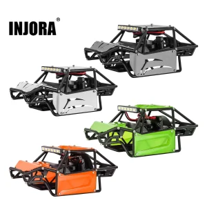 INJORA Nylon Rock Buggy Body Shell Chassis Kit for 1/24 RC Crawler Car Axial SCX24 C10 JEEP JLU Bronco Base Camp Upgrade Parts 1