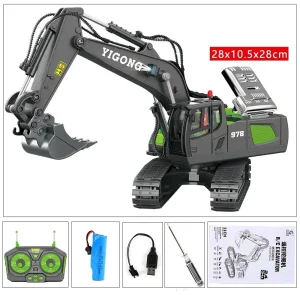 RC Excavator RC CRA Children Toys Remote Control Excavator Toys Kids Radio Control Dump Truck Bulldozer Electric Car Toys Gift 1
