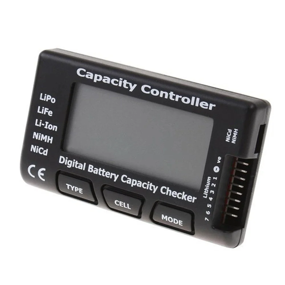 LCD Digital Battery Capacity Checker CellMeter RC CellMeter7/CellMeter8 2-8S 4-8S Servo LiPo Li-lon NiMH Battery Tester 3