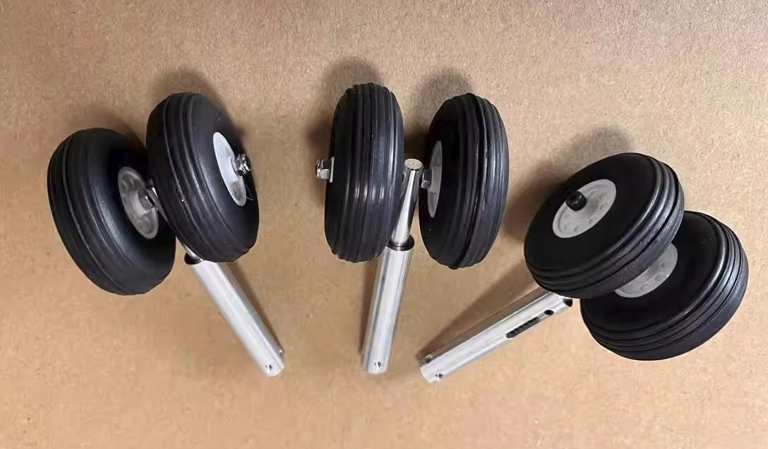 106 mm shock absorbent aluminum landing gear with 50 mm pu wheels