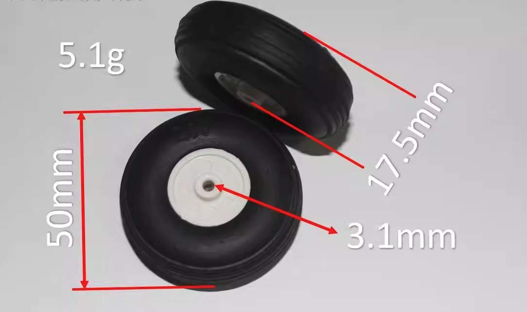 106 mm shock absorbent aluminum landing gear with 50 mm pu wheels