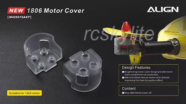 ALIGN MR25/P 1806 Motor Guard M425015AXW — FPV Racing Motor Cover (Set of 4)