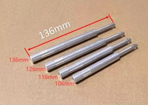 Aluminum Shock‑Absorbing Landing Gear Strut — 106 / 116 / 126 / 136 mm (M4 Top Thread)