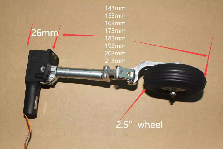 p 47 retractable landing gear strut (110–180 mm) — high strength aluminum