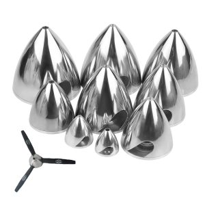 Three‑Blade Aluminum Alloy Spinner / Cowling — 1.25″–4.00″ (For Methanol/Gas Single‑Shaft Engines)
