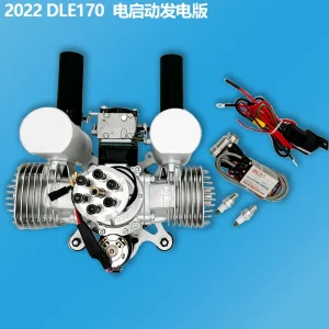 DLE170 Electric Starter Power Generater Engine 2022 170CC Ultra Light Powered Parachute UAV Gaso Dual Cylinder Air Cooled 1