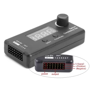 RC Mini 3-Mode Digital Servo Tester ESC Consistency Tester 5V-6V for Steering Gear Measurement 1