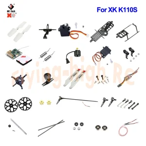 Wltoys XK K110S K110 V977 Accessories Parts RC Helicopter Brushless Motor Blade Gear ESC Receiver Main Gear Blades Shaft Servo 1
