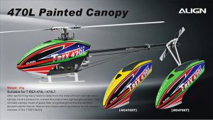 ALIGN T-REX 470L Painted Canopy - Green / Red HC4706