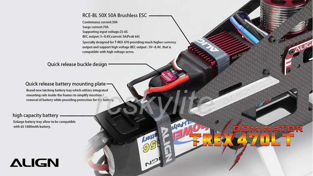 ALIGN T-REX 470LT Dominator Super Combo Torque Tube RH47E09XW