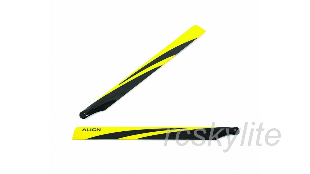 ALIGN T-REX 700N Carbon Fiber Blades - Yellow HD700C (Model Number: HD700C)